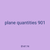 plane quantities 901