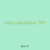huts calculation 701