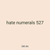 hate numerals 527
