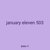 january eleven 503
