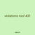 violations roof 431