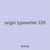 origin typewriter 339