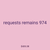 requests remains 974