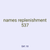 names replenishment 537