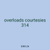 overloads courtesies 314