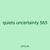 quiets uncertainty 565