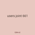 users joint 661