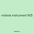 nickels instrument 965