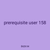prerequisite user 158