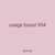 usage boost 954