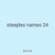 steeples names 24