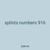splints numbers 916