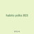 habits yolks 803