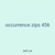 occurrence zips 456