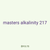 masters alkalinity 217