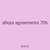 alloys agreements 706