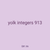 yolk integers 913