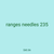 ranges needles 235