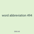 word abbreviation 494