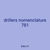 drillers nomenclature 781