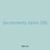 decrements dates 286