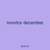 monitor december