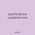qualifications establishment