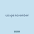 usage november