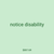 notice disability