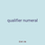 qualifier numeral