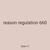 reason regulation 660