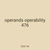 operands operability 476