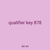 qualifier key 878