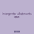interpreter allotments 861