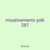 misalinements yolk 287