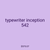 typewriter inception 542