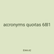 acronyms quotas 681