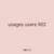 usages users 902