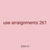 use arraignments 261