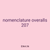 nomenclature overalls 207