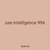use intelligence 996