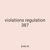violations regulation 387