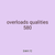 overloads qualities 580