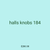 halls knobs 184