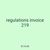 regulations invoice 219