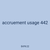 accruement usage 442