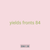 yields fronts 84