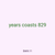 years coasts 829