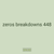 zeros breakdowns 448