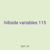 hillside variables 115